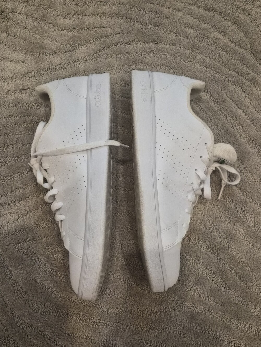 Men's Adidas Advantage White Low-Top Lace-Up Sneakers - Size 13 - Picture 4 of 9